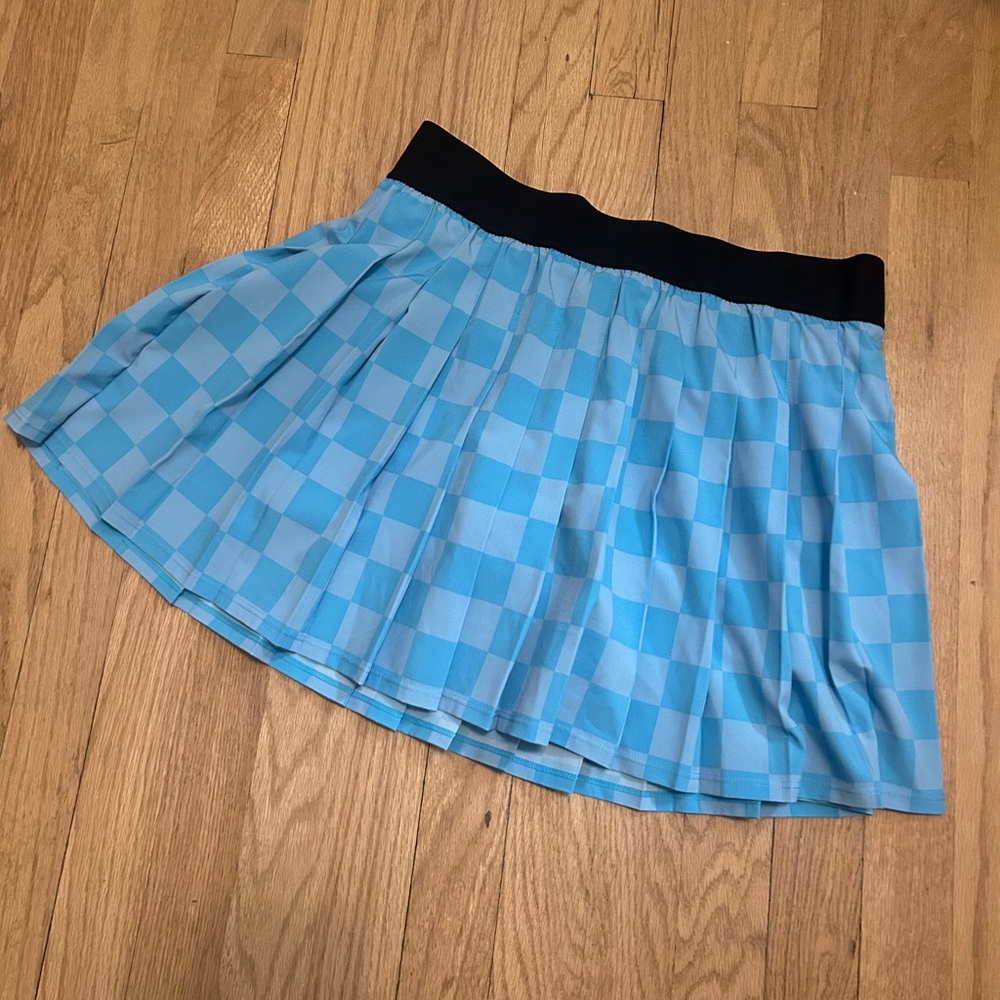 JoyLab Blue and White Mini Skater Skort